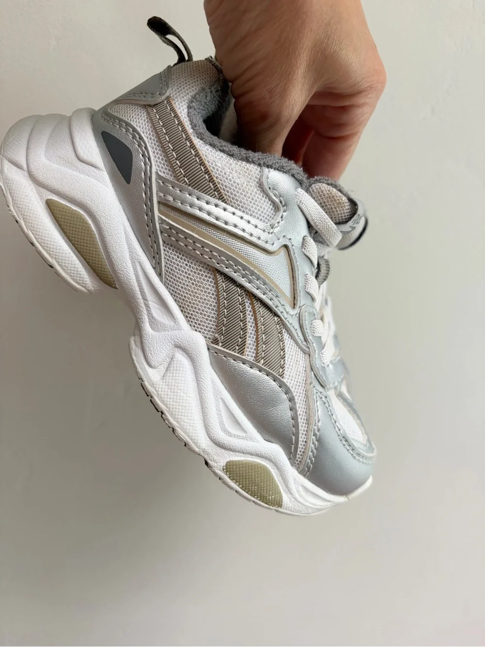 Reebok Kids Silver and Gold Metallic Sneakers